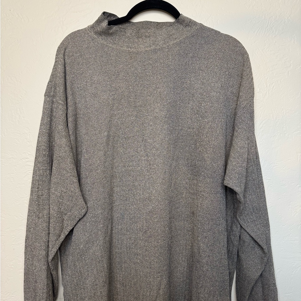 Vintage Gray Men's Mock Neck Sweater